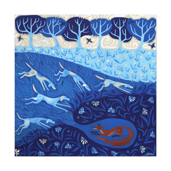 Fox Hunt in Blue