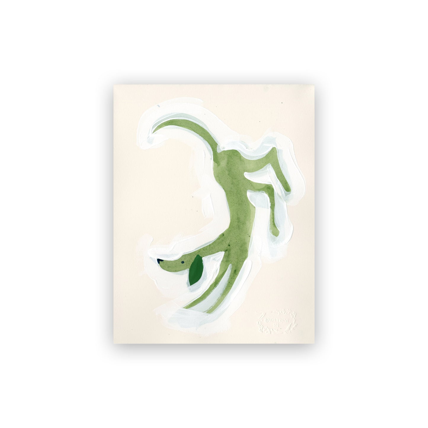 Vertical Dog Study Down 7x9