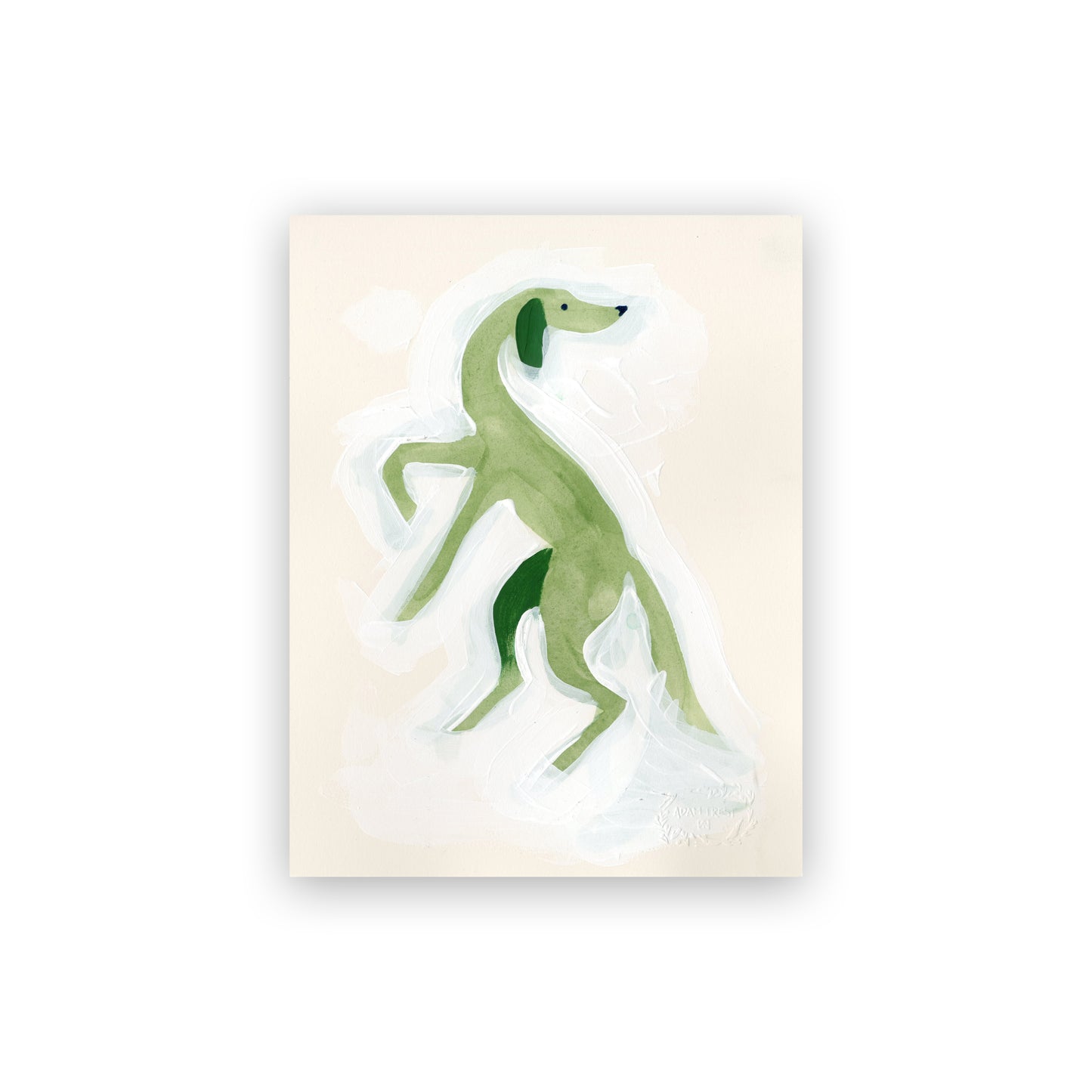 Vertical Dog Study Up 7x9