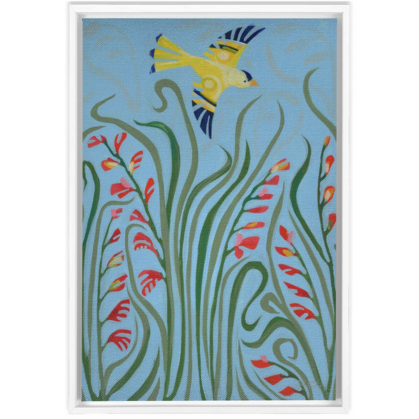 Songbird Symphony | Above the Gladiolas (Framed)