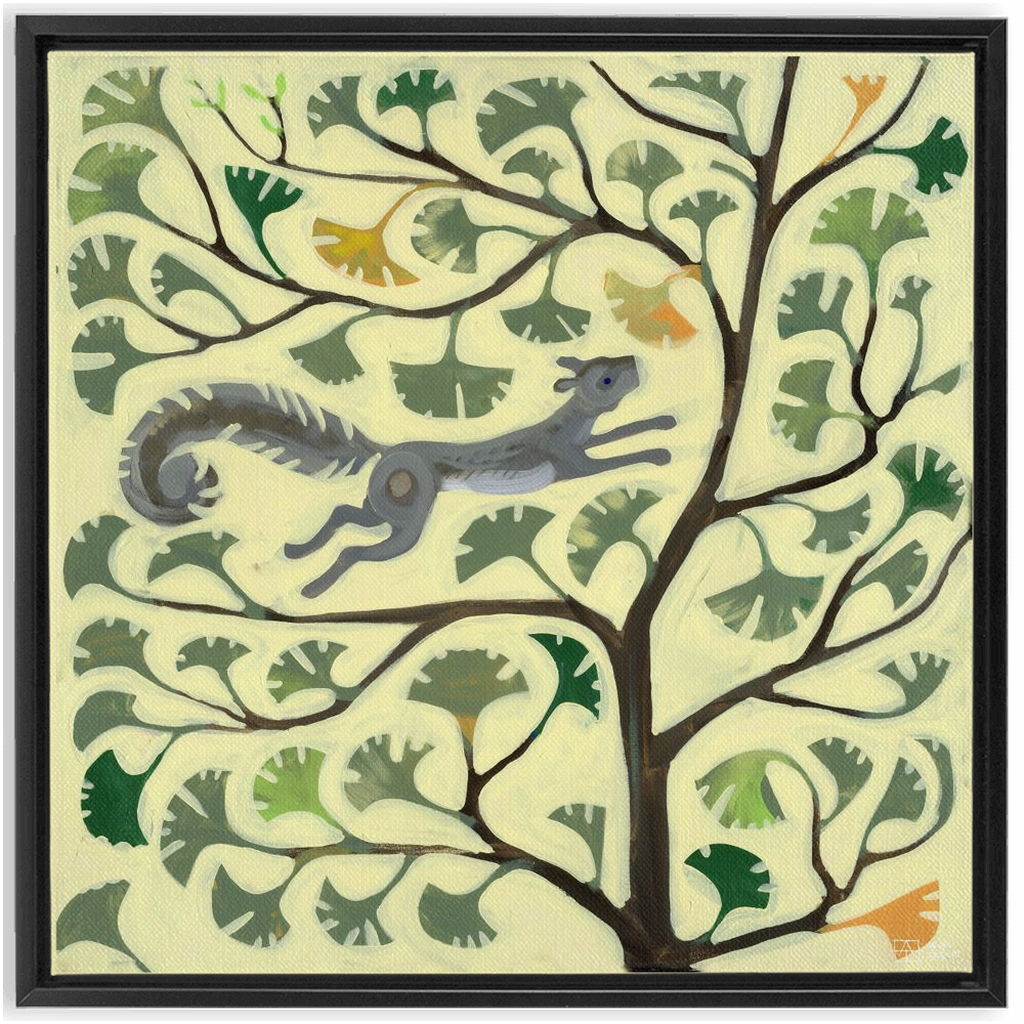 Ginkgo Squirrel (Framed)