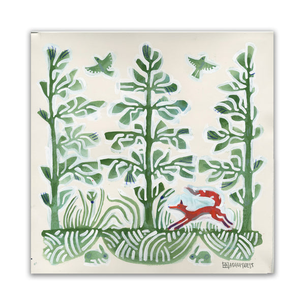 12x12 Fox in the Woods