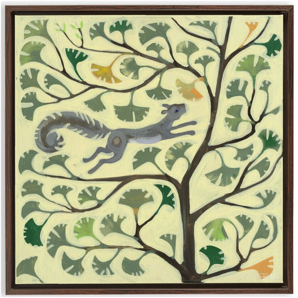 Ginkgo Squirrel (Framed)