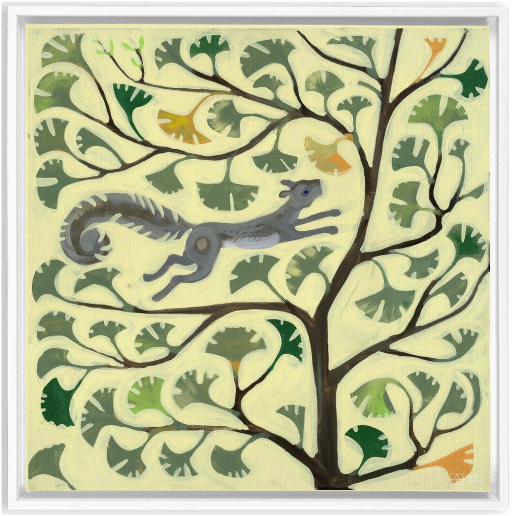 Ginkgo Squirrel (Framed)