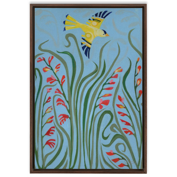Songbird Symphony | Above the Gladiolas (Framed)