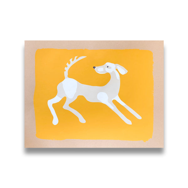Looking Back in Mustard Serigraph
