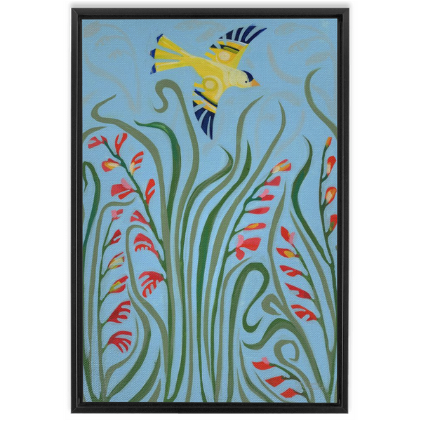 Songbird Symphony | Above the Gladiolas (Framed)