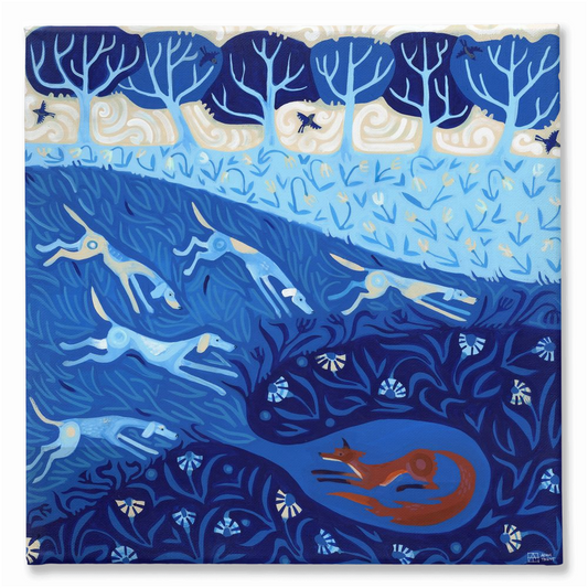 Fox Hunt in Blue